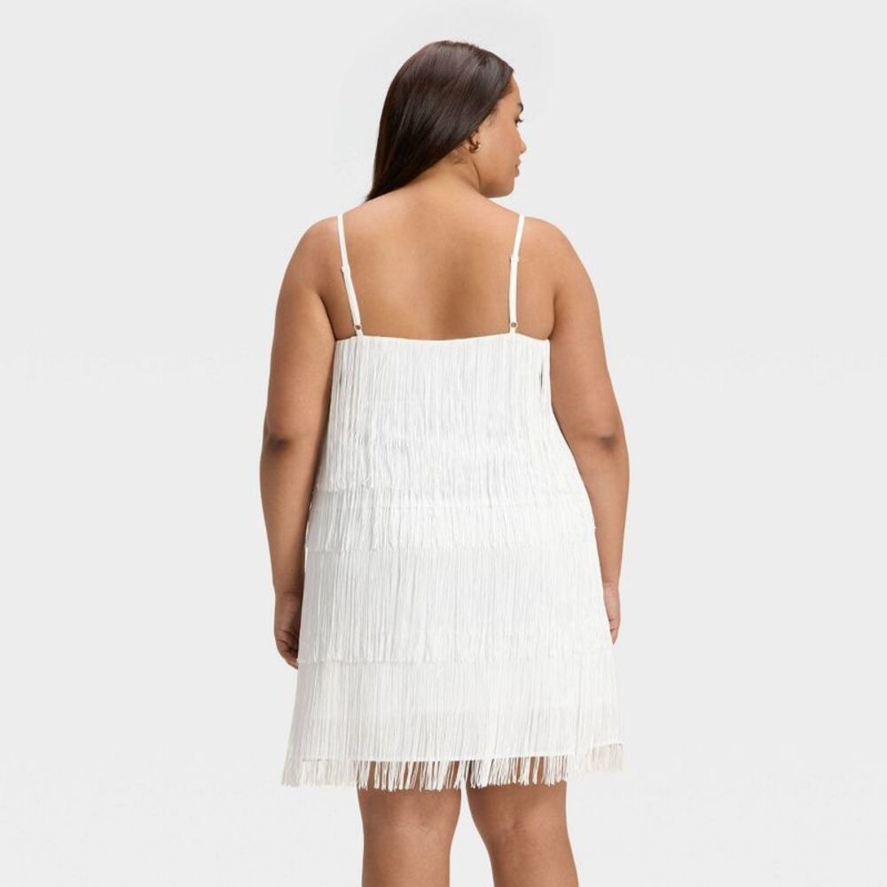 a new day White Strapless Fringe Layered Dress - Picture 2 of 3